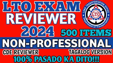 lto online exam tagalog 2024|LTO EXAM REVIEWER PROFESSIONAL 2024!.